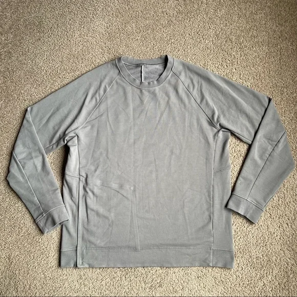 Lululemon City Sweat Crew Sz XL In Grey Sage